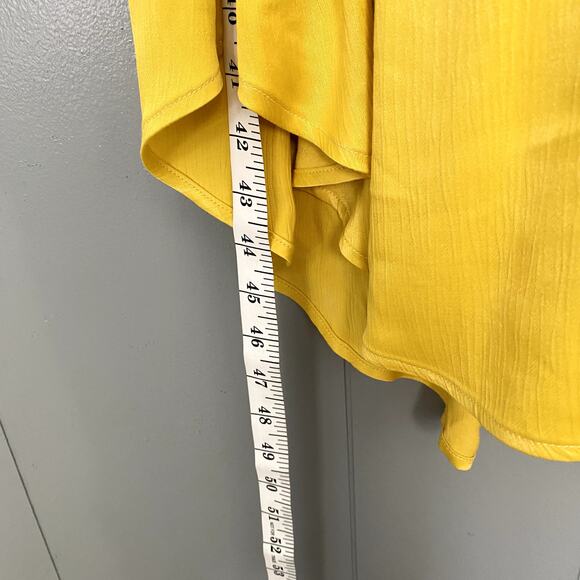 NEW Anthropologie Maeve La Habana Mango Yellow Ruffle Sleeveless Midi Dress L - Picture 6 of 10